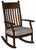 Amish Solid Wood Upholstered Rocking Chair Oakland