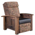 Amish Mission Arts and Crafts Solid Wood Upholstered Recliner Chair