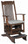 Amish Mission Craftsman Solid Wood Glider Chair Upholstered Locking