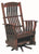 Amish Mission Craftsman Solid Wood Swivel Glider Chair