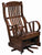 Amish Mission Craftsman Solid Wood Swivel Glider Chair