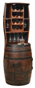 Whiskey Barrel Solid Wood Wine Rack