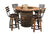 Amish 5-pc Rustic Whiskey Barrel Solid Wood Pub Furniture Set