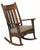 Amish Solid Wood Upholstered Rocking Chair Artisan