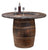 Amish Rustic Whiskey Barrel Outdoor Dining Table