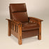 Amish Mission Arts & Crafts Recliner Chair Solid Wood Upholstered