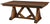 Amish Rustic Solid Wood Trestle Dining Table