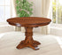 Amish Traditional Round Solid Wood Pedestal Dining Table Bowerston