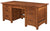 Amish Mission Arts & Crafts Solid Wood Executive Desk With Drawers Carmen