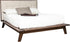 Amish Mid-Century Modern Upholstered Headboard Platform Bed