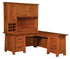 Amish Mission Arts & Crafts Office Furniture Solid Wood Corner Desk Freemont