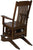 Amish Mission Craftsman Solid Wood Glider Chair Upholstered Locking