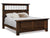 Amish Rustic Rough Sawn Solid Wood Bed Metal Accents