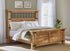 Amish Rustic Rough Sawn Solid Wood Bed Metal Accents