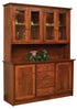 Amish 4-Door Modern Solid Wood Dining Room Hutch