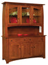 Amish 4-Door Mission Arts & Crafts Solid Wood Dining Room Hutch