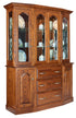 Amish 4-Door Traditional Solid Wood Dining Room Hutch Cantilever