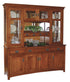 Amish 4-Door Shaker Solid Wood Dining Room Hutch Cape Cod