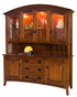 Amish 4-Door Arts & Crafts Solid Wood Dining Room Hutch Cambria