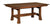 Amish Mission Arts & Crafts Trestle Dining Table Jackson